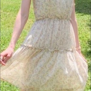 Sienna Sky Floral Cream Mini Dress